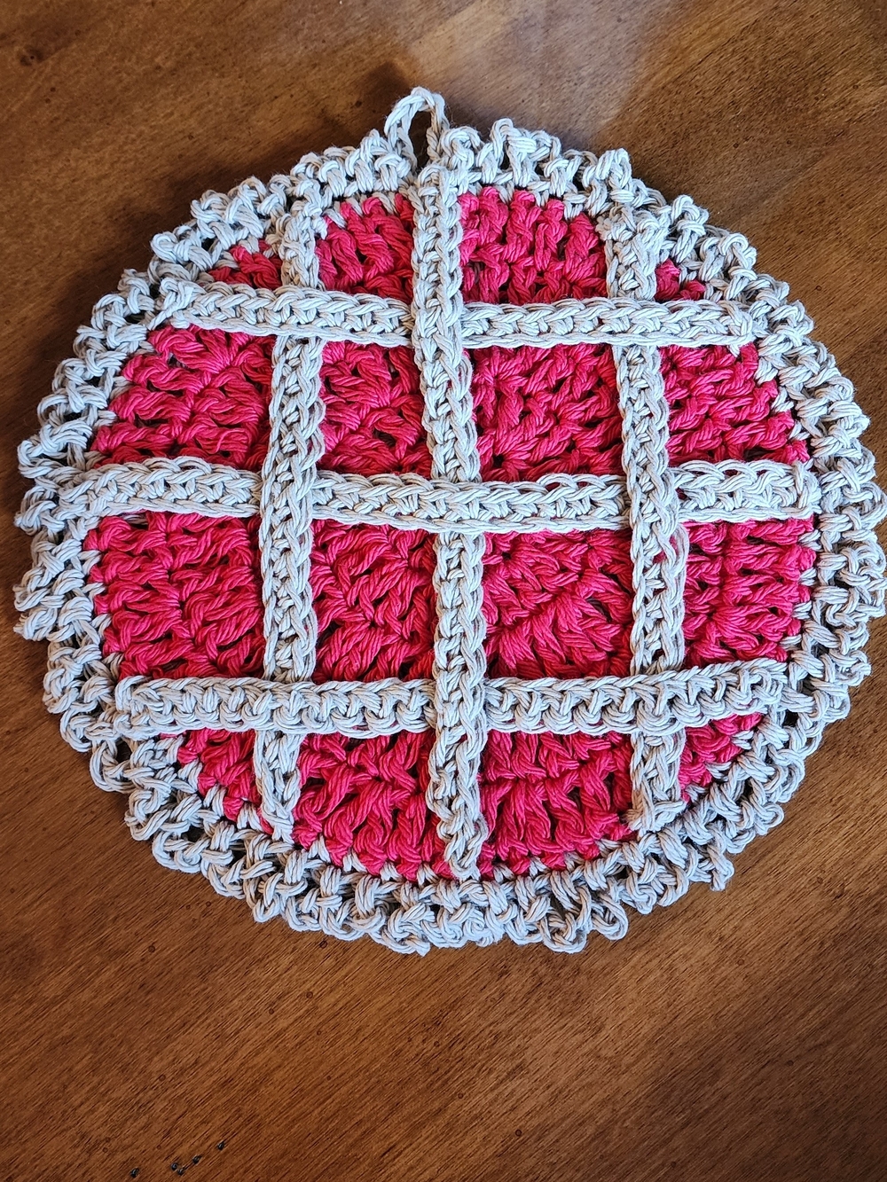 Whimsical Handmade Cherry Pie Potholder/Trivet